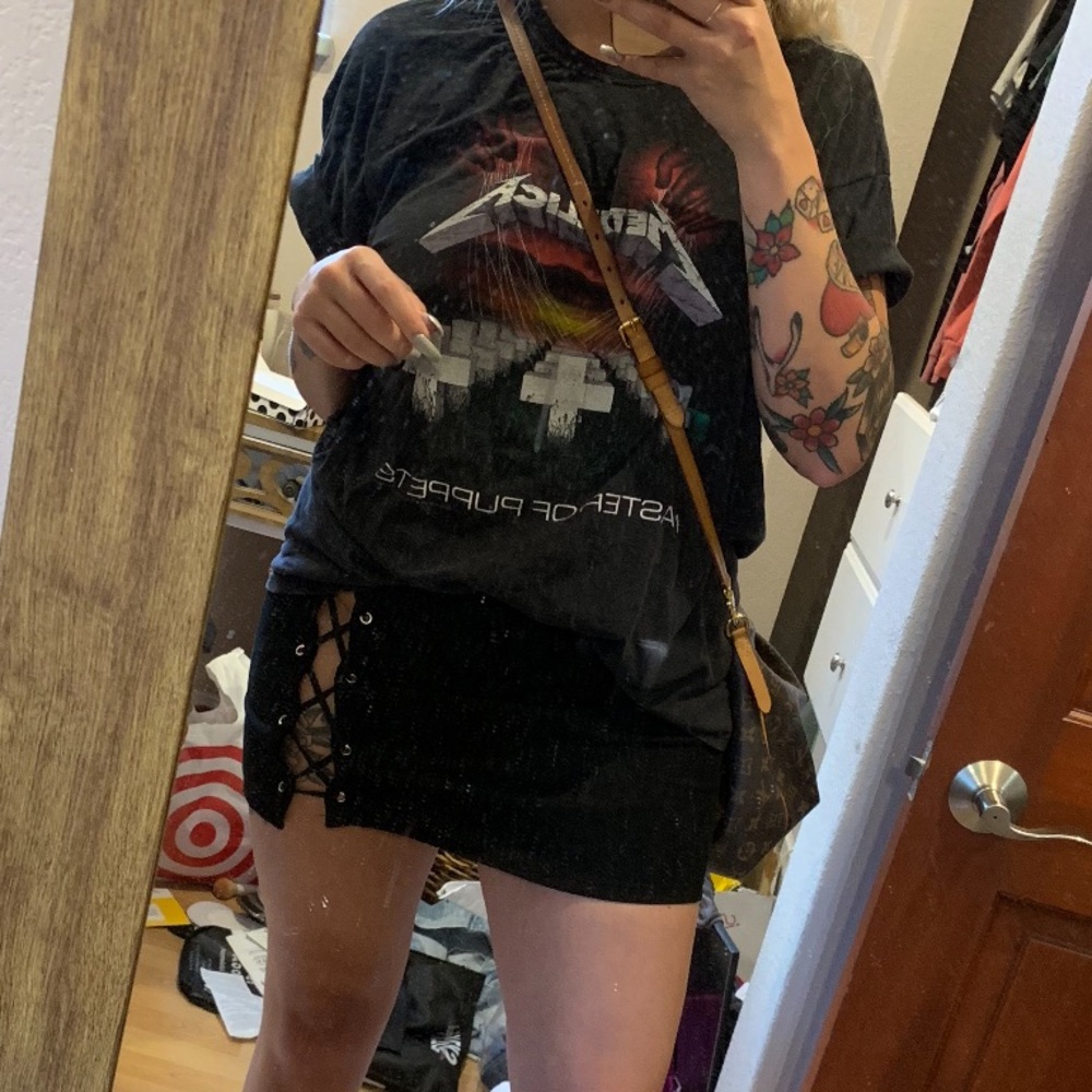 ❌SOLD❌Faux Suede Lace Up Skirt - Picture 5 of 5